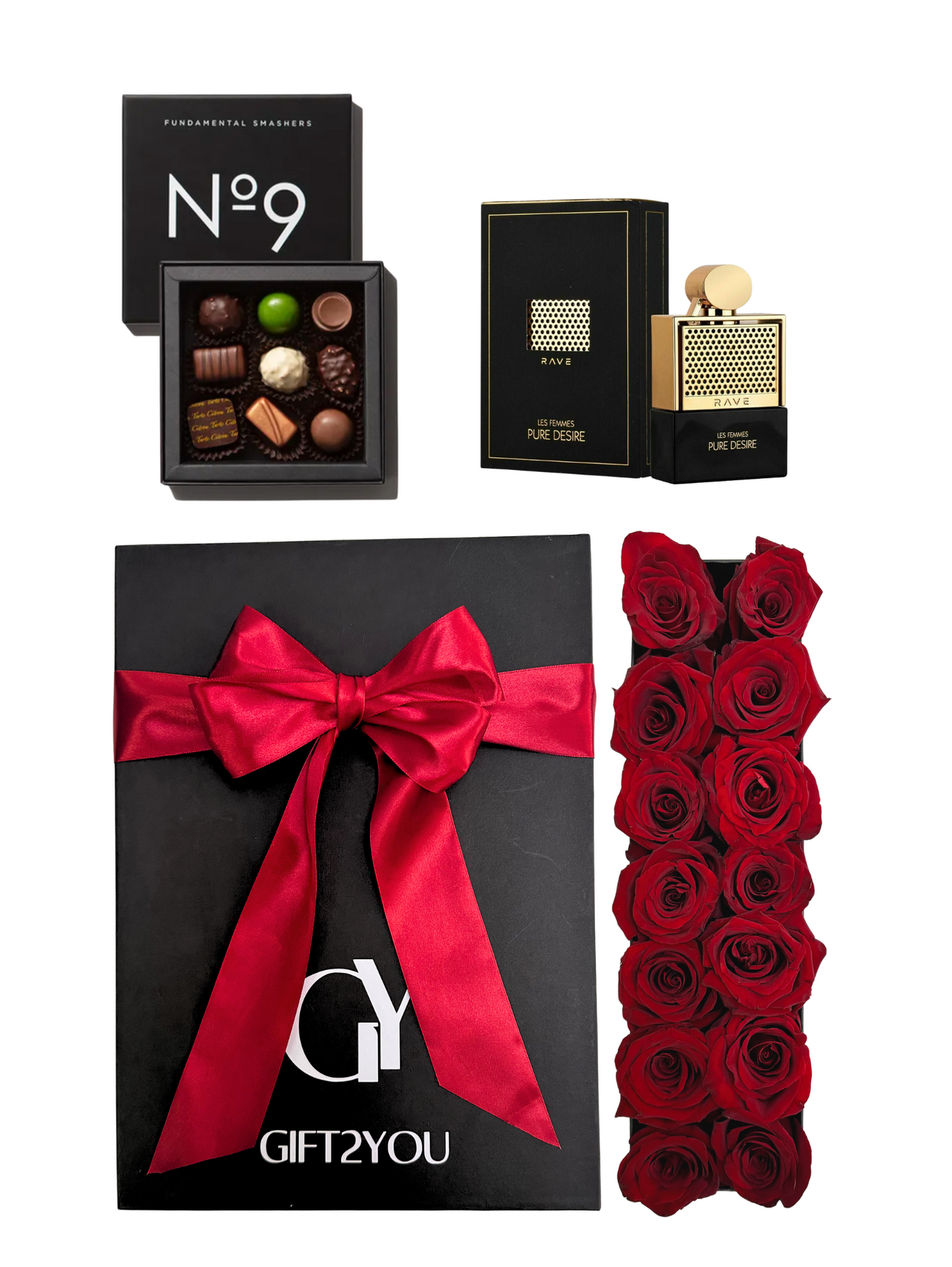 Perfume + Volka 9 Bombones + Rosas Rojas
