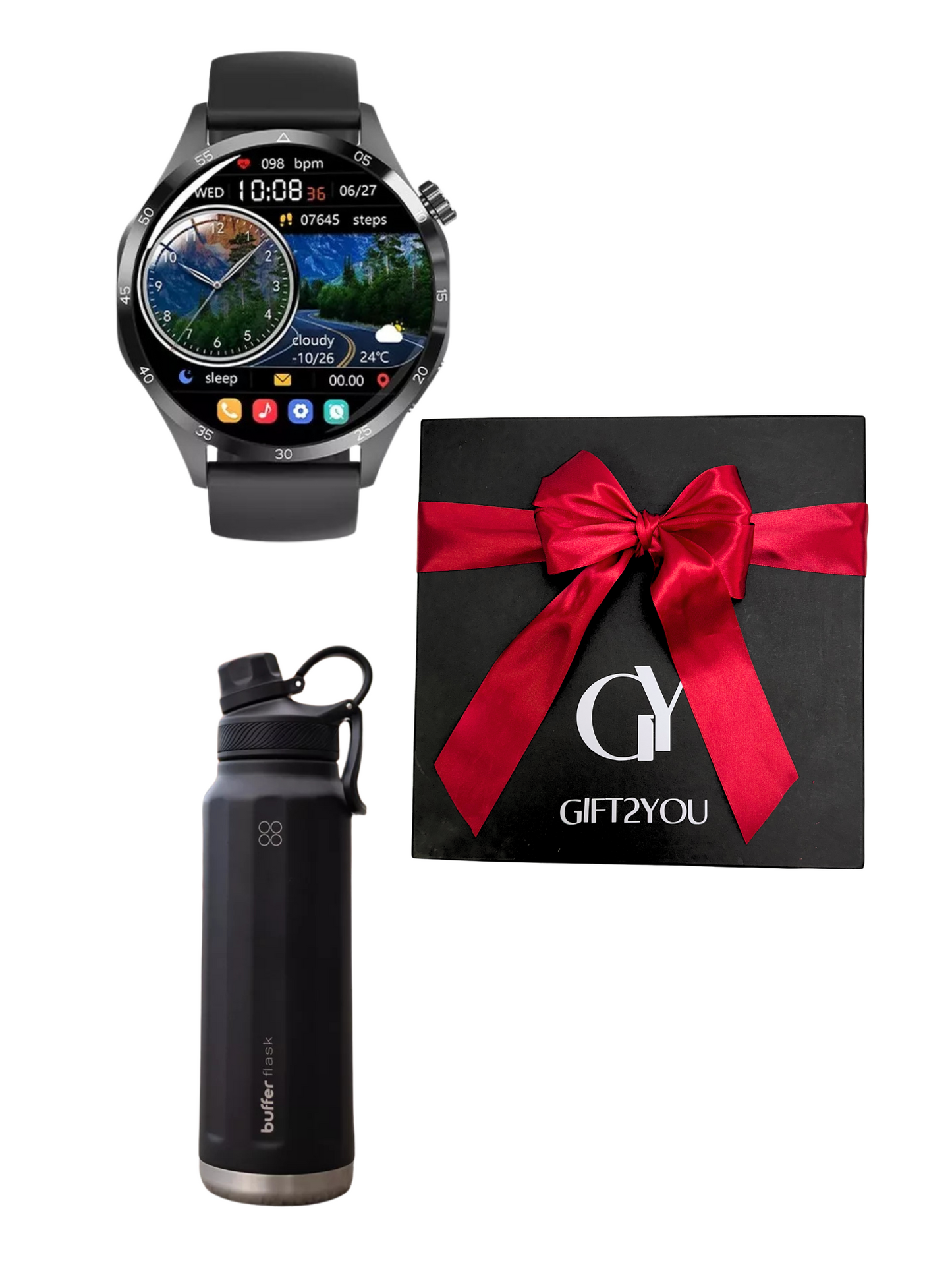 Kit Reloj Digital + Botella Térmica – Active Style