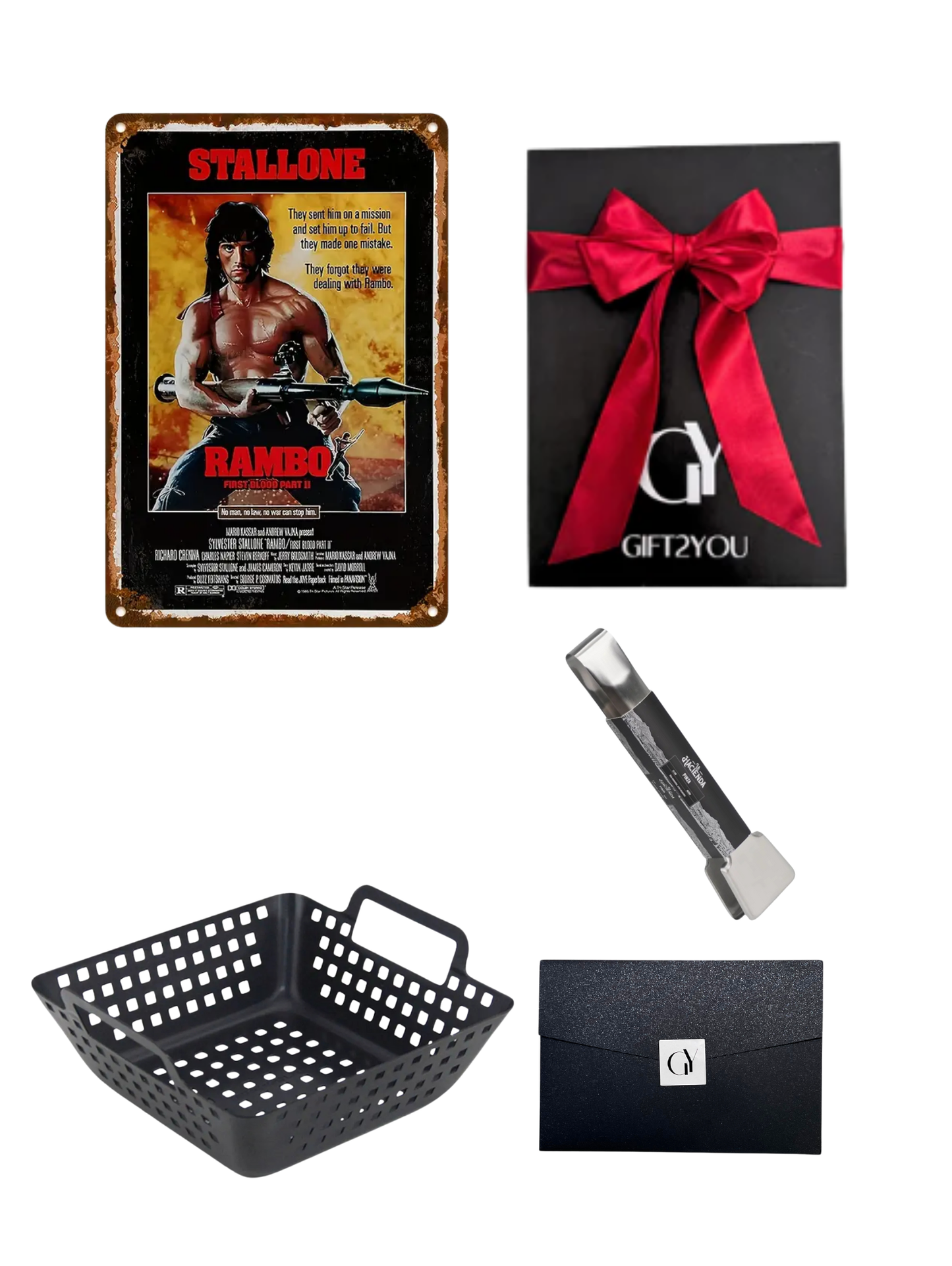 Gift Box Rambo II – Parrilla con Canasta y Pinza