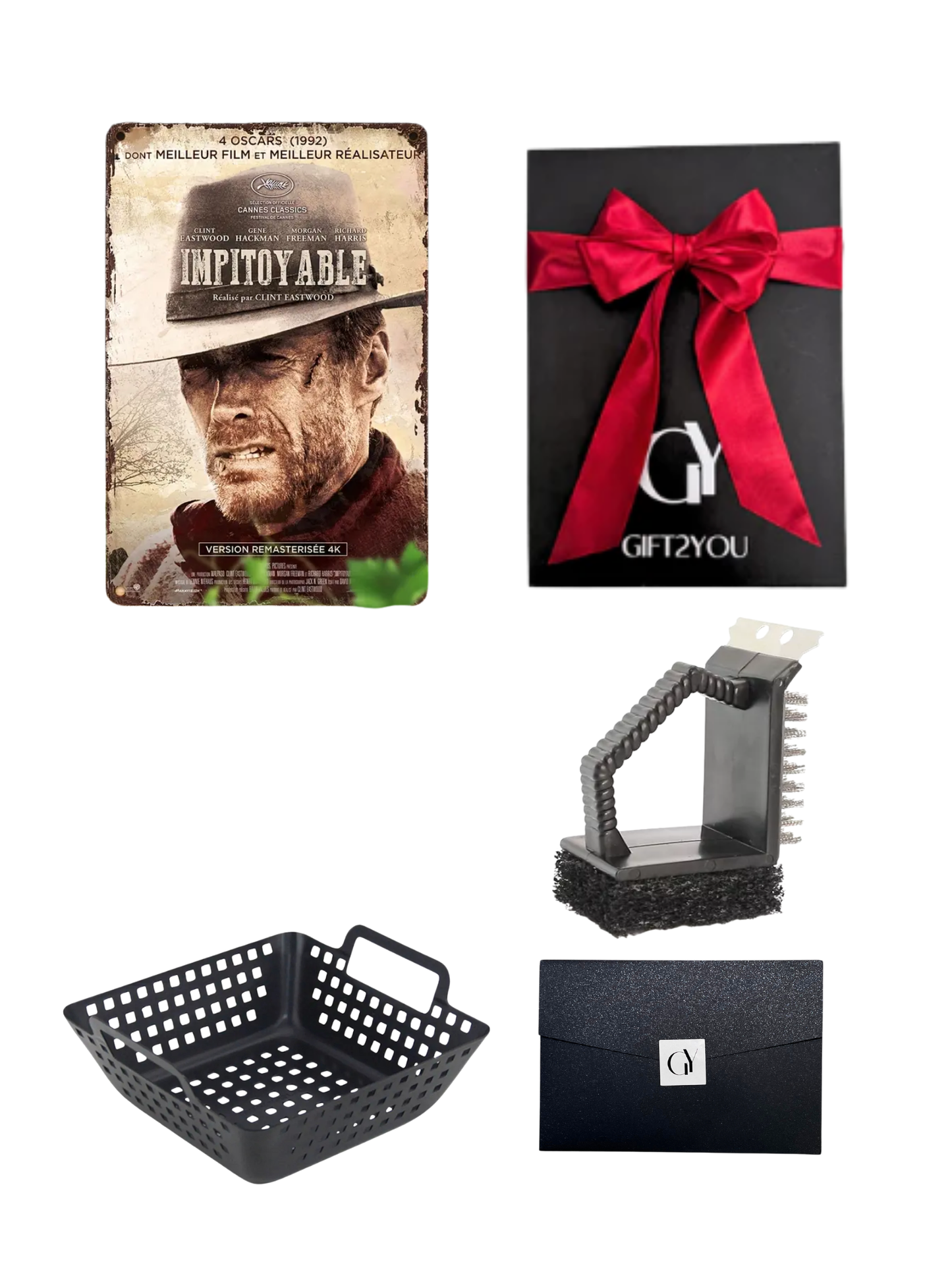 Gift Box Cowboy Code – Set Parrillero Canasta acero + Cepillo en L