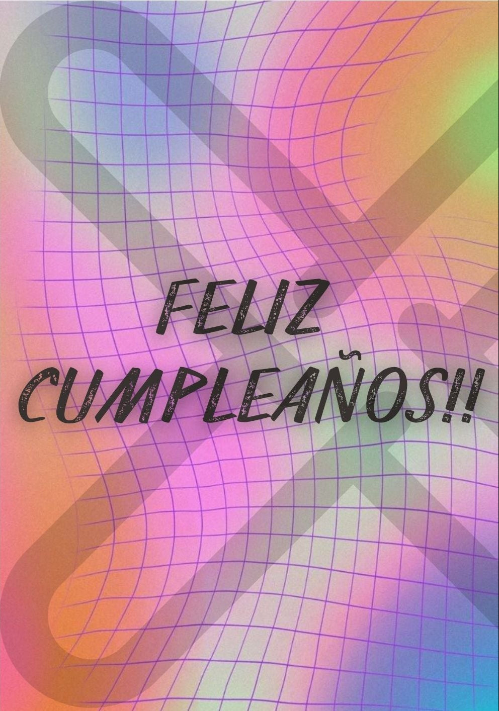Tarjeta de Saludo Cumpleaños Psicodélica