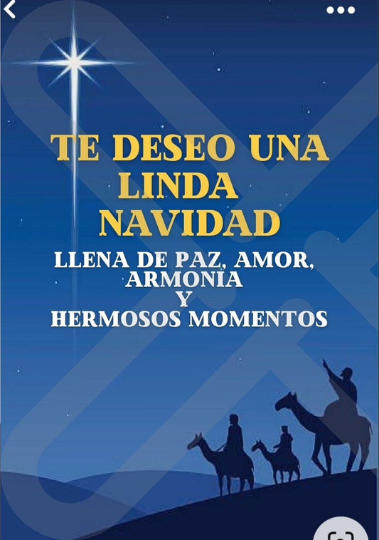 Tarjeta de Saludo Navidad deseos de paz