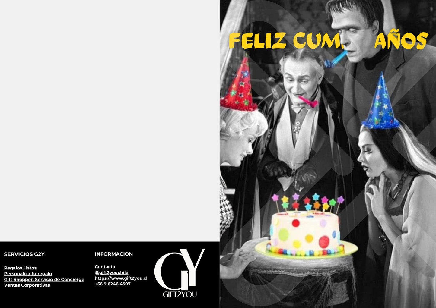 Tarjeta de Saludo Cumpleaños Monstruos