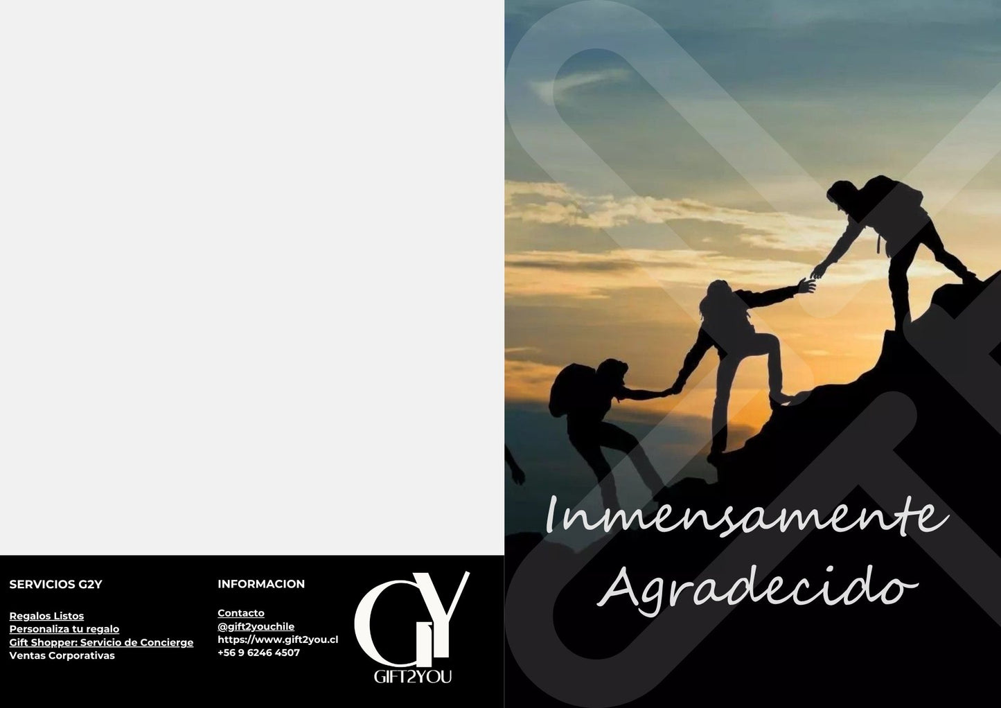 Tarjeta de Saludo Intensamente Agradecido Montaña