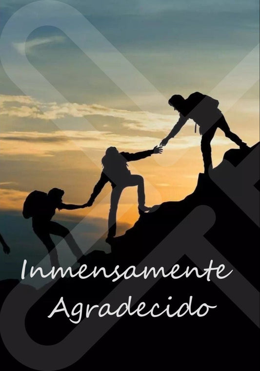 Tarjeta de Saludo Intensamente Agradecido Montaña