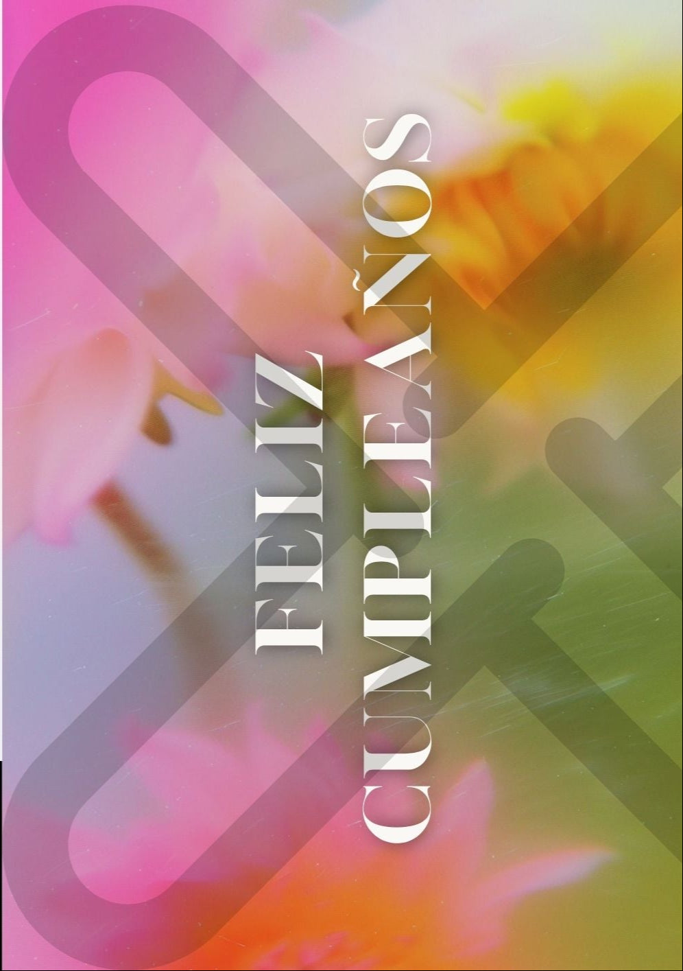 Tarjeta de Saludo Cumpleaños Floral Pastel