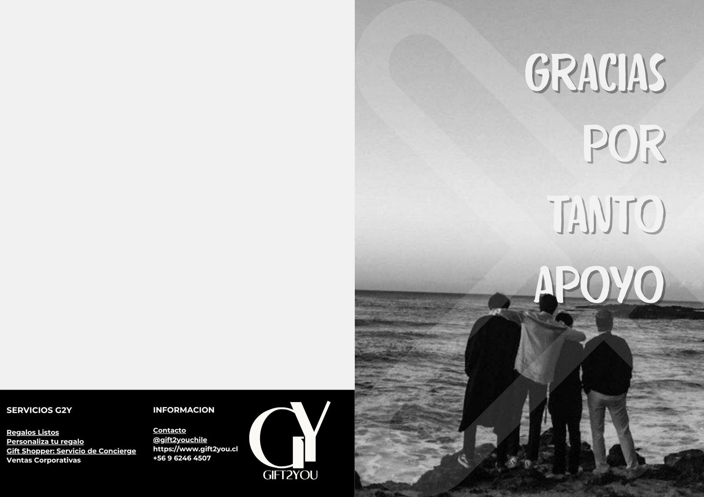 Tarjeta de Saludo Gracias por tu Apoyo Playa