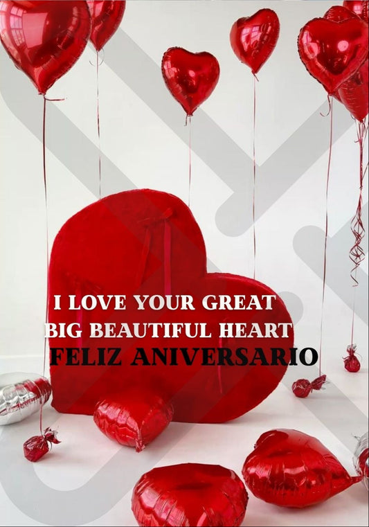 Tarjeta de Saludo Big Beautiful Heart