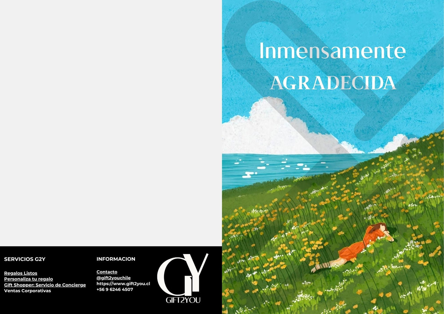 Tarjeta de Saludo Inmensamente Agradecida Pradera