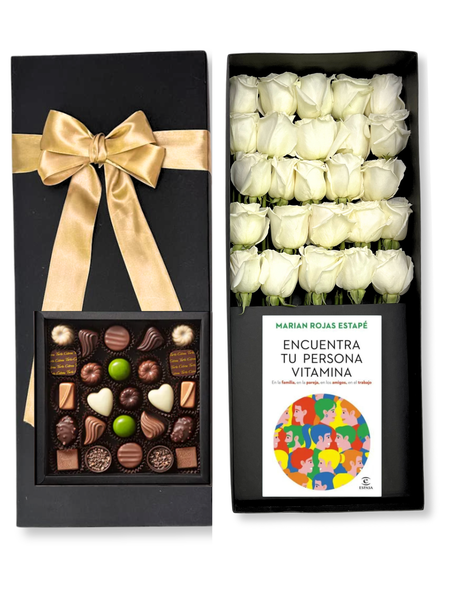 Libro Vitamina 25 Rosas Caja 25 Bombones
