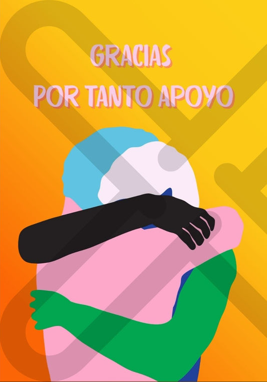 Tarjeta de Saludo Gracias Por Tanto Apoyo Abrazo