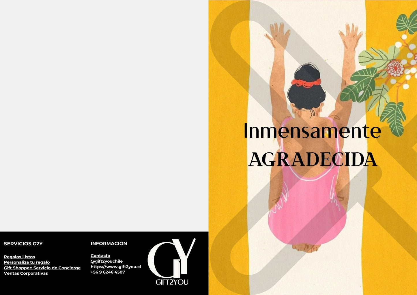 Tarjeta de Saludo Inmensamente Agradecida Mujer