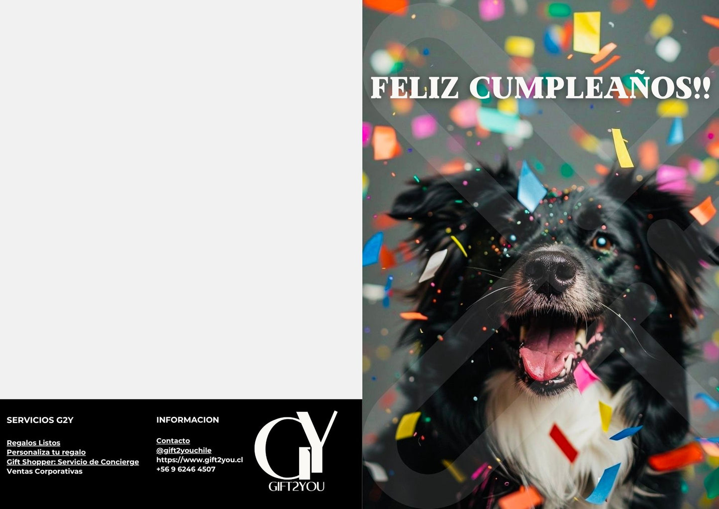 Tarjeta de Saludo Cumpleaños Perrito Festivo