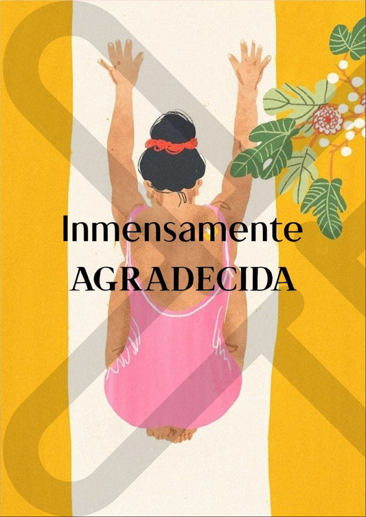 Tarjeta de Saludo Inmensamente Agradecida Mujer