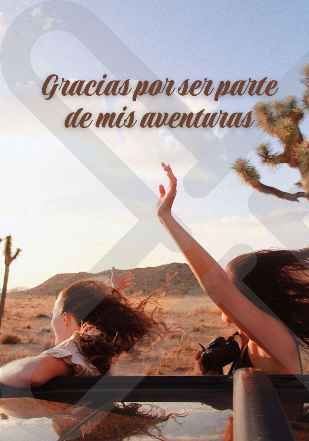 Tarjeta Gracias Aventura Roadtrip