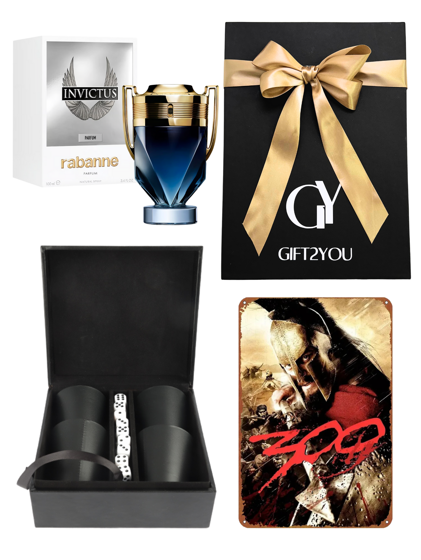 Set Perfume, Juego de Cachos y Placa Vintage