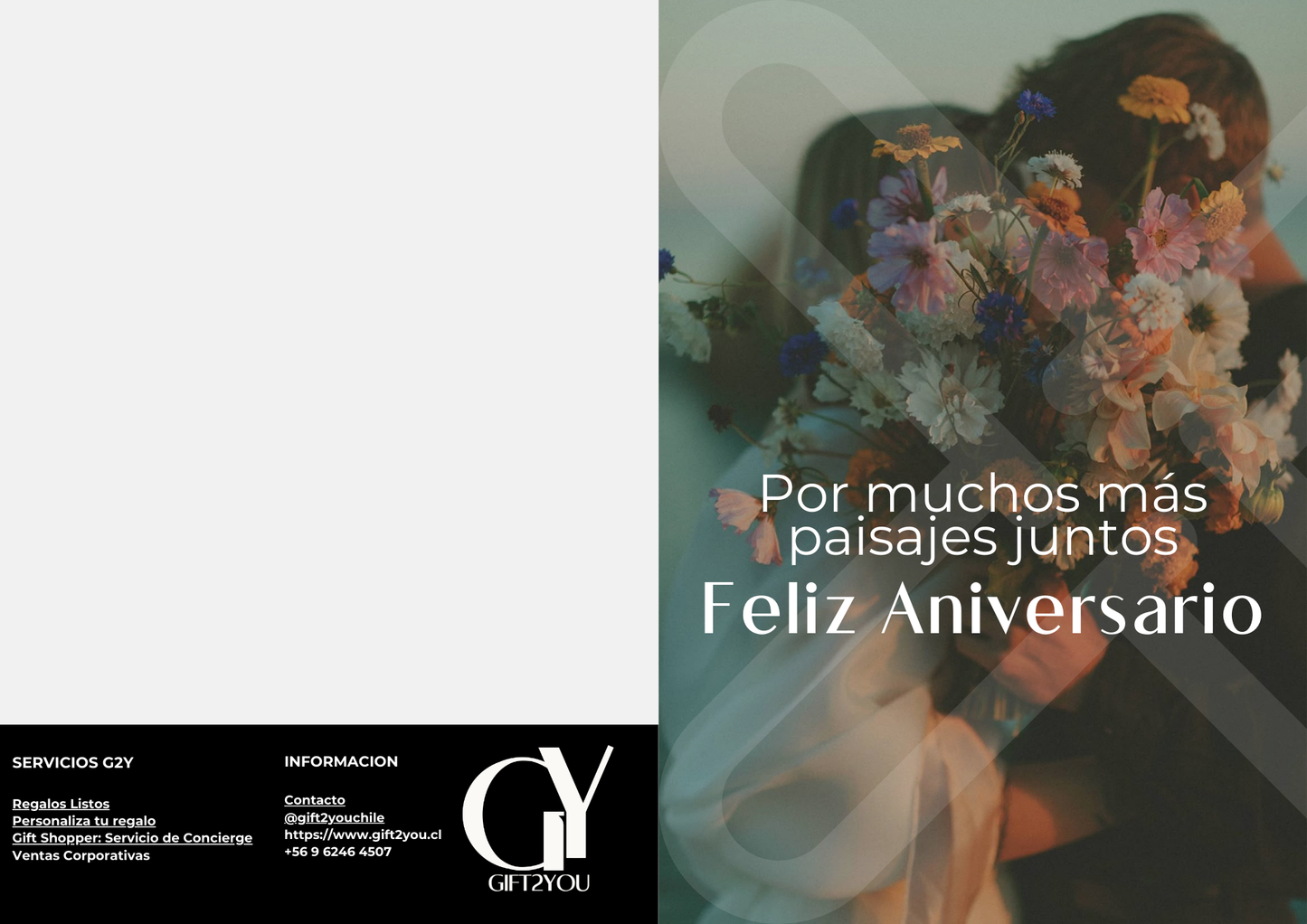 Tarjeta aniversario Pareja Flores