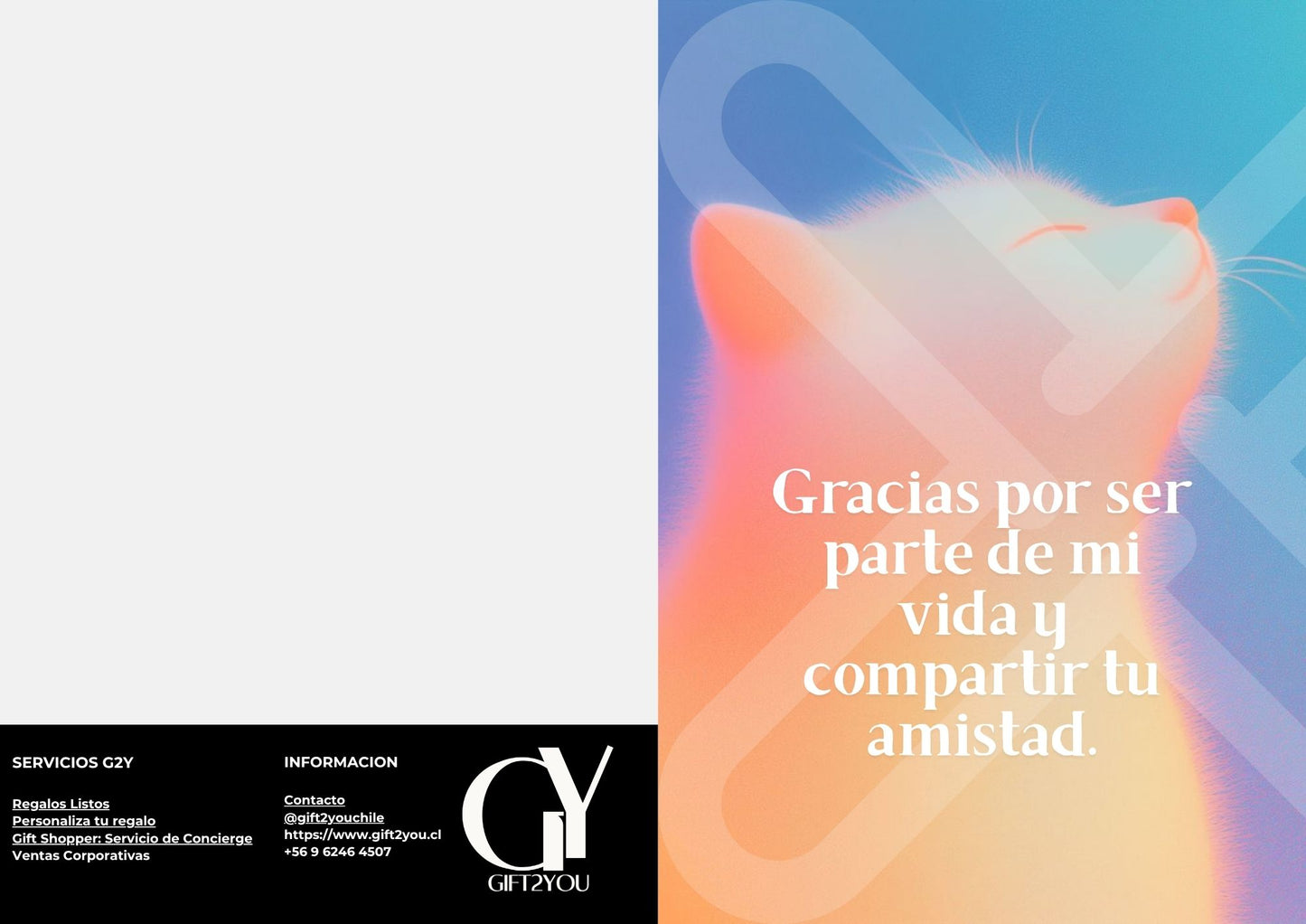 Tarjeta de Saludo Gracias Por Ser Parte Gatito