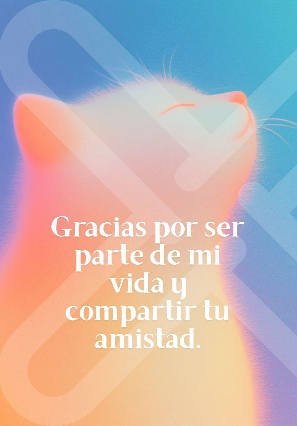 Tarjeta de Saludo Gracias Por Ser Parte Gatito