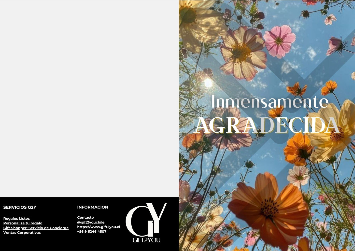 Tarjeta de Saludo Flores al Cielo