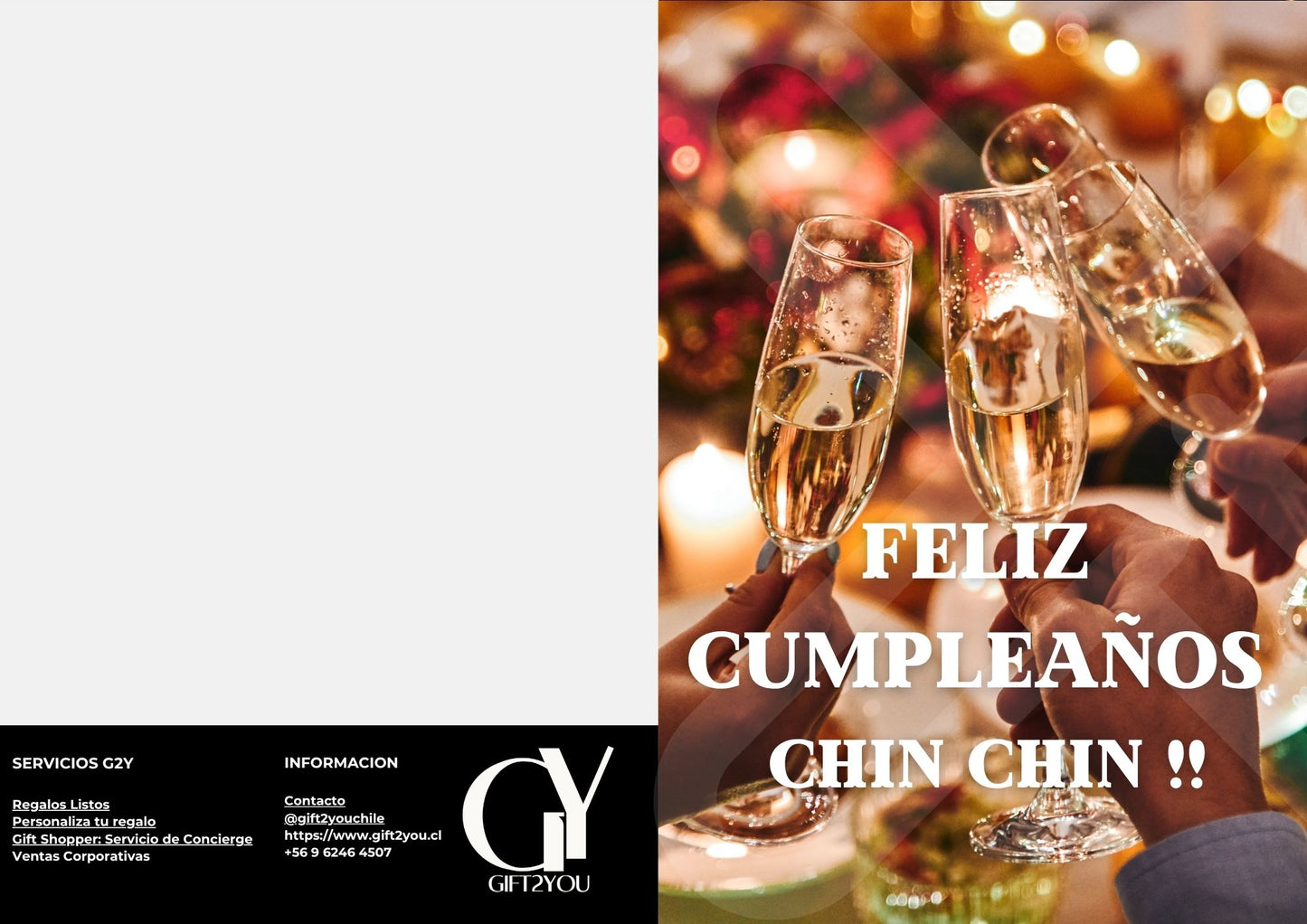 Tarjeta de Saludo Cumpleaños Brindis