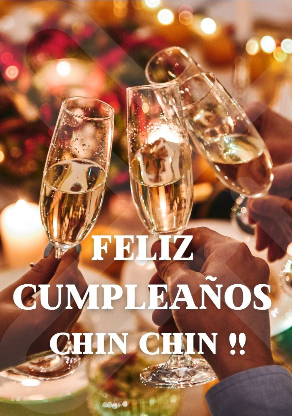 Tarjeta de Saludo Cumpleaños Brindis