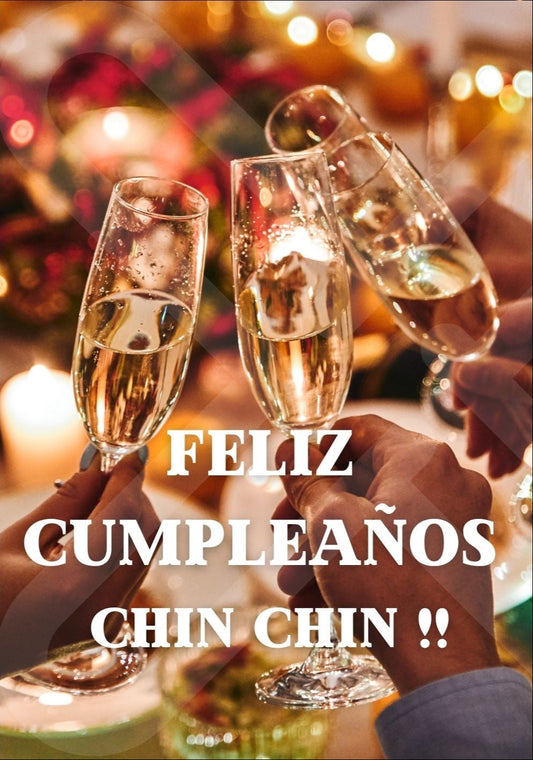 Tarjeta de Saludo Cumpleaños Brindis