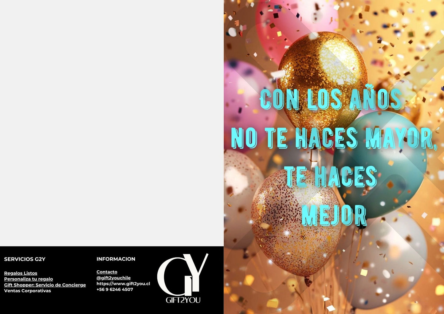 Tarjeta de Saludo Cumpleaños Mejor con los Años