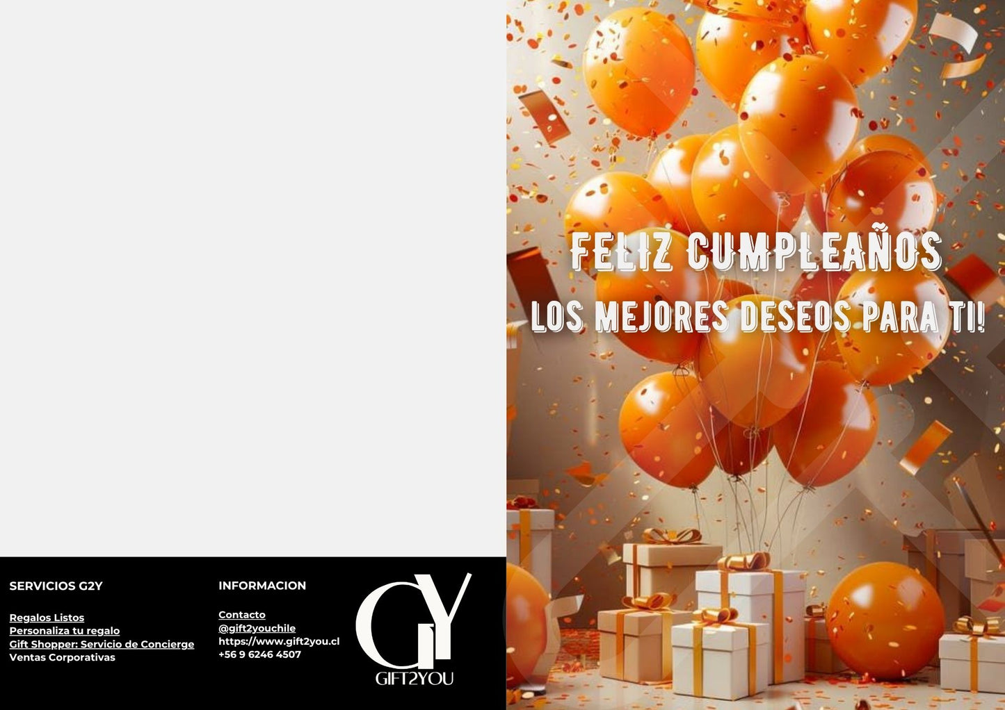 Tarjeta de Saludo Cumpleaños Fiesta de Globos