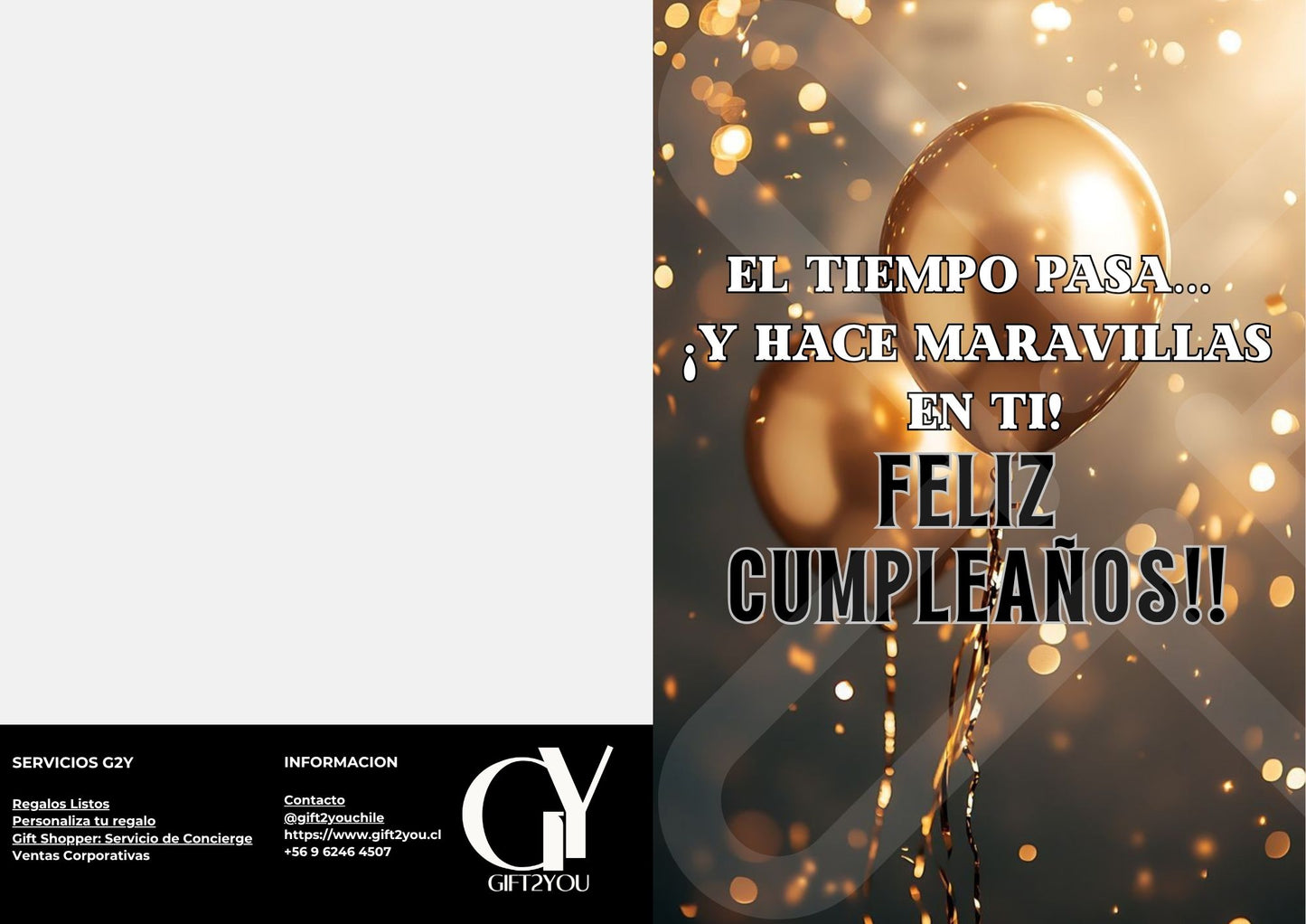 Tarjeta de Saludo Cumpleaños Maravillas del Tiempo