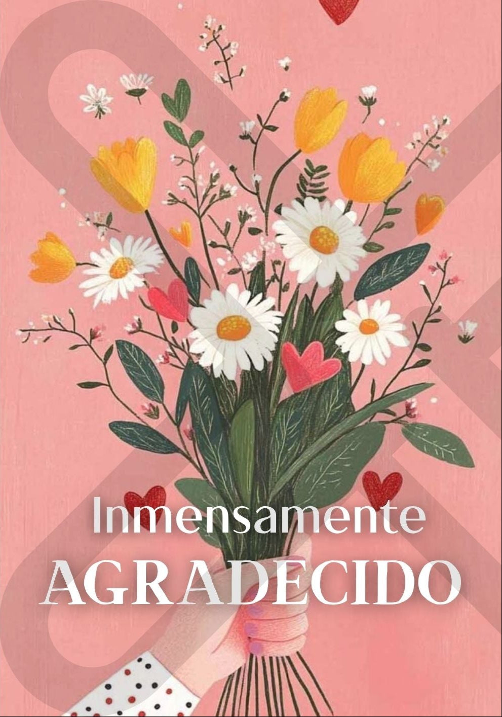 Tarjeta de Saludo Flores de Gratitud