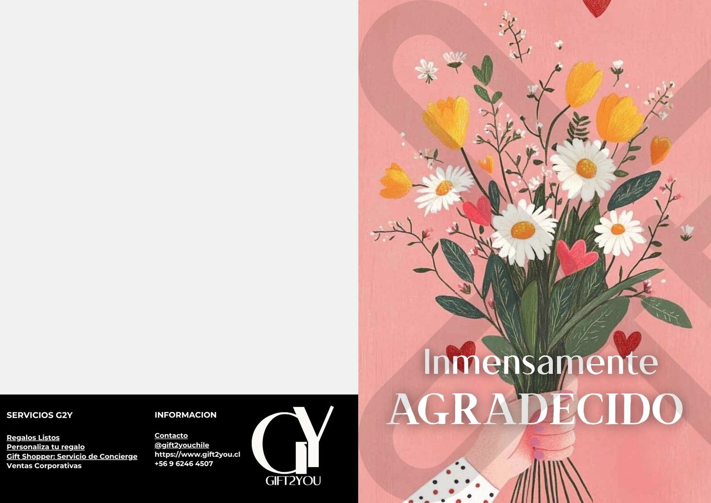 Tarjeta de Saludo Flores de Gratitud