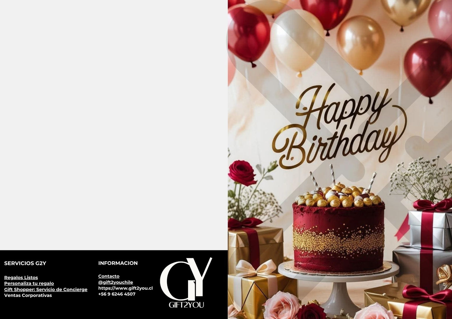 Tarjeta de Saludo Cumpleaños Glam