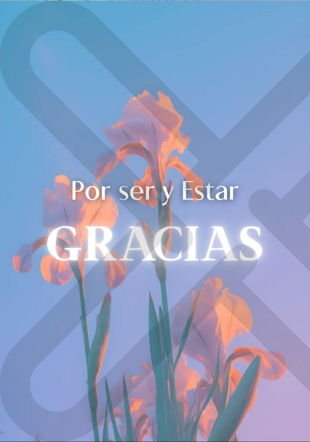 Tarjeta de Saludo Gracias en Flores