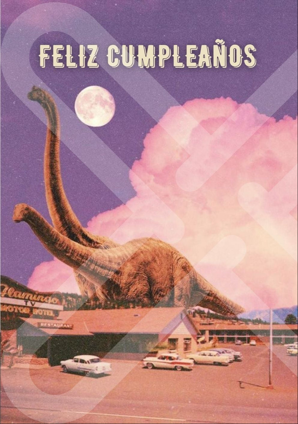 Tarjeta de Saludo Dino Cumple