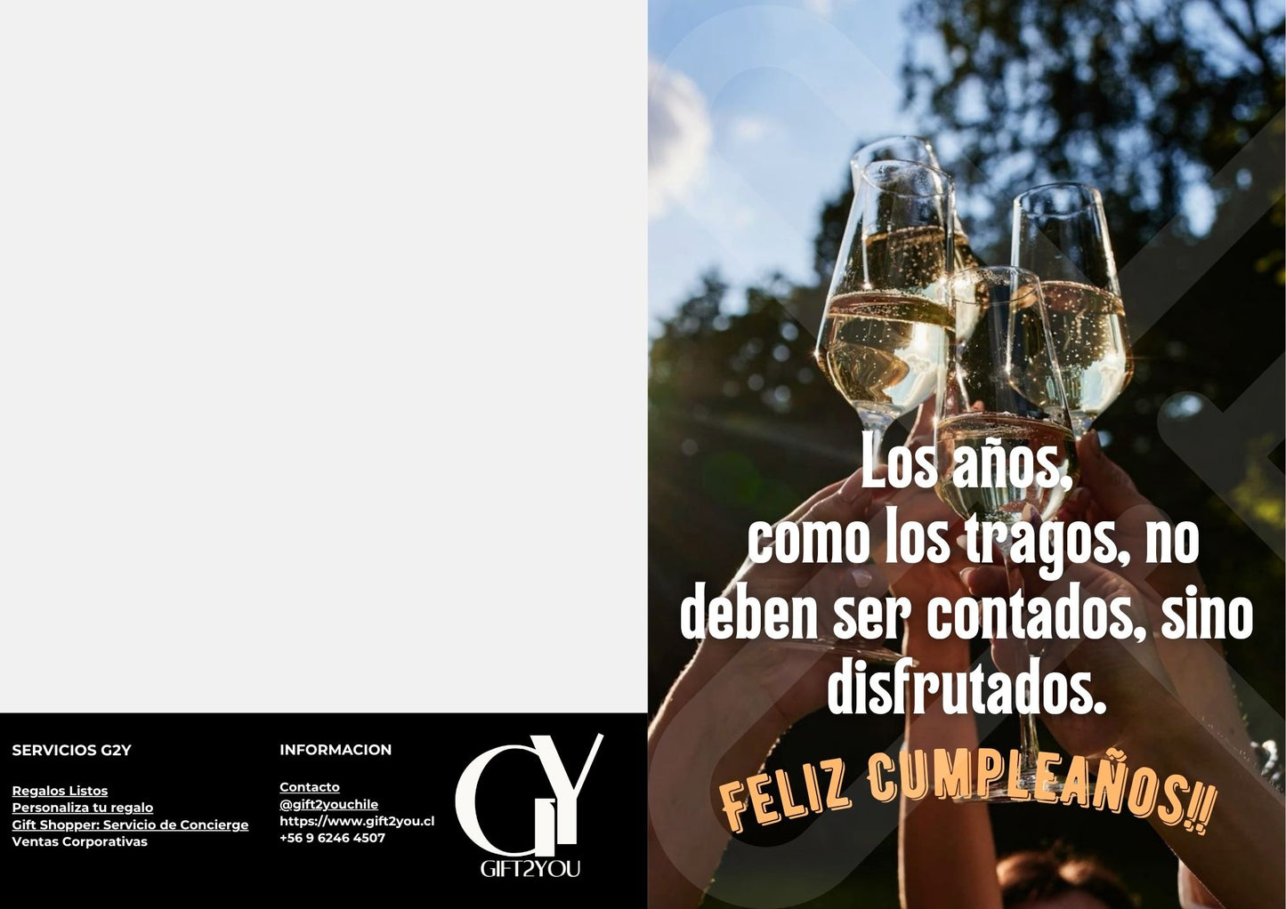 Tarjeta de Saludo Cumpleaños Brindis con Estilo