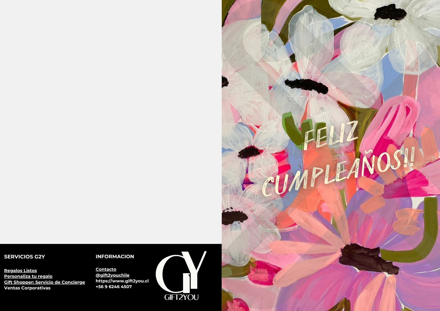 Tarjeta de Saludo Floral Cumpleaños