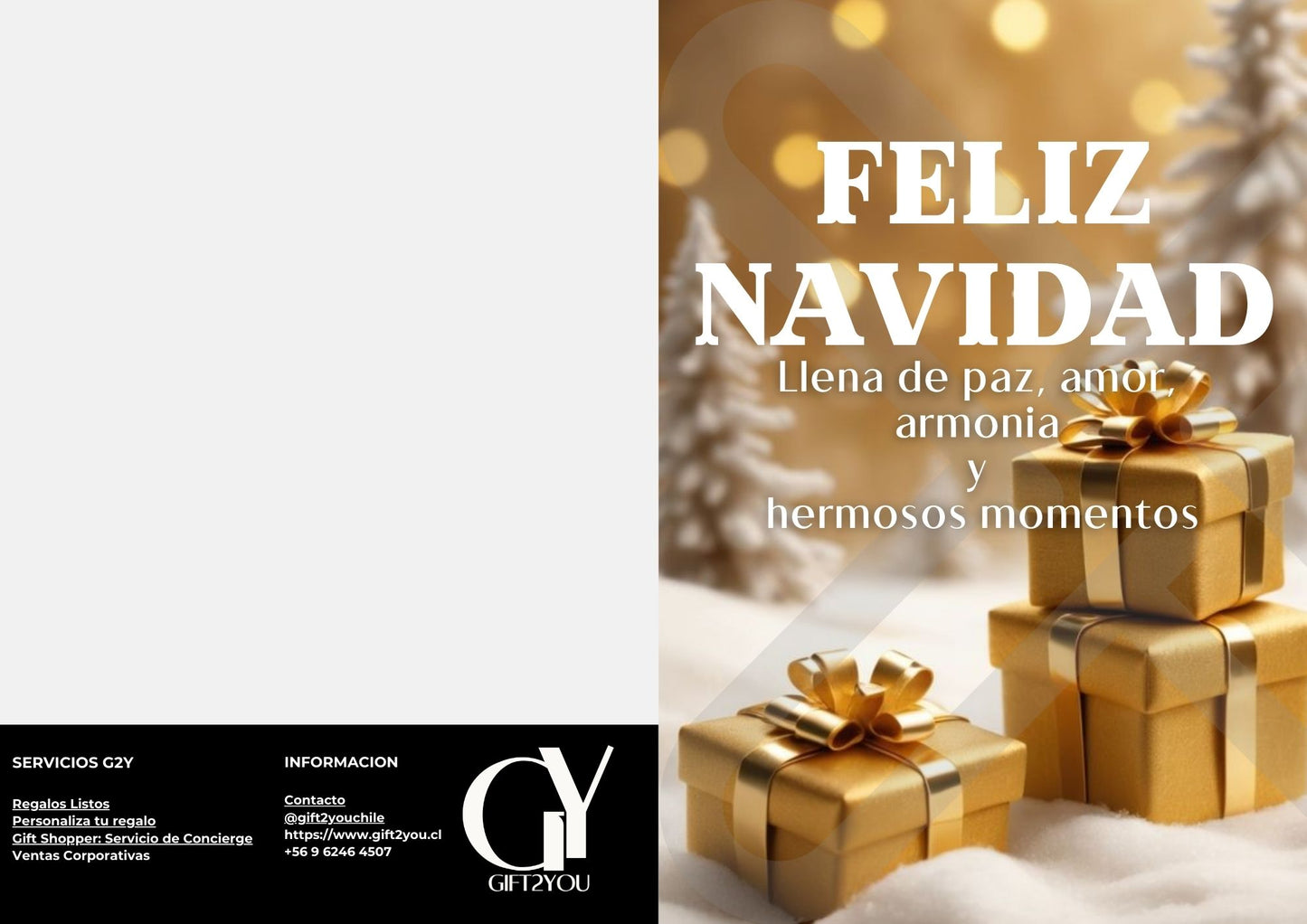 Tarjeta de Saludo Navidad paz armonía