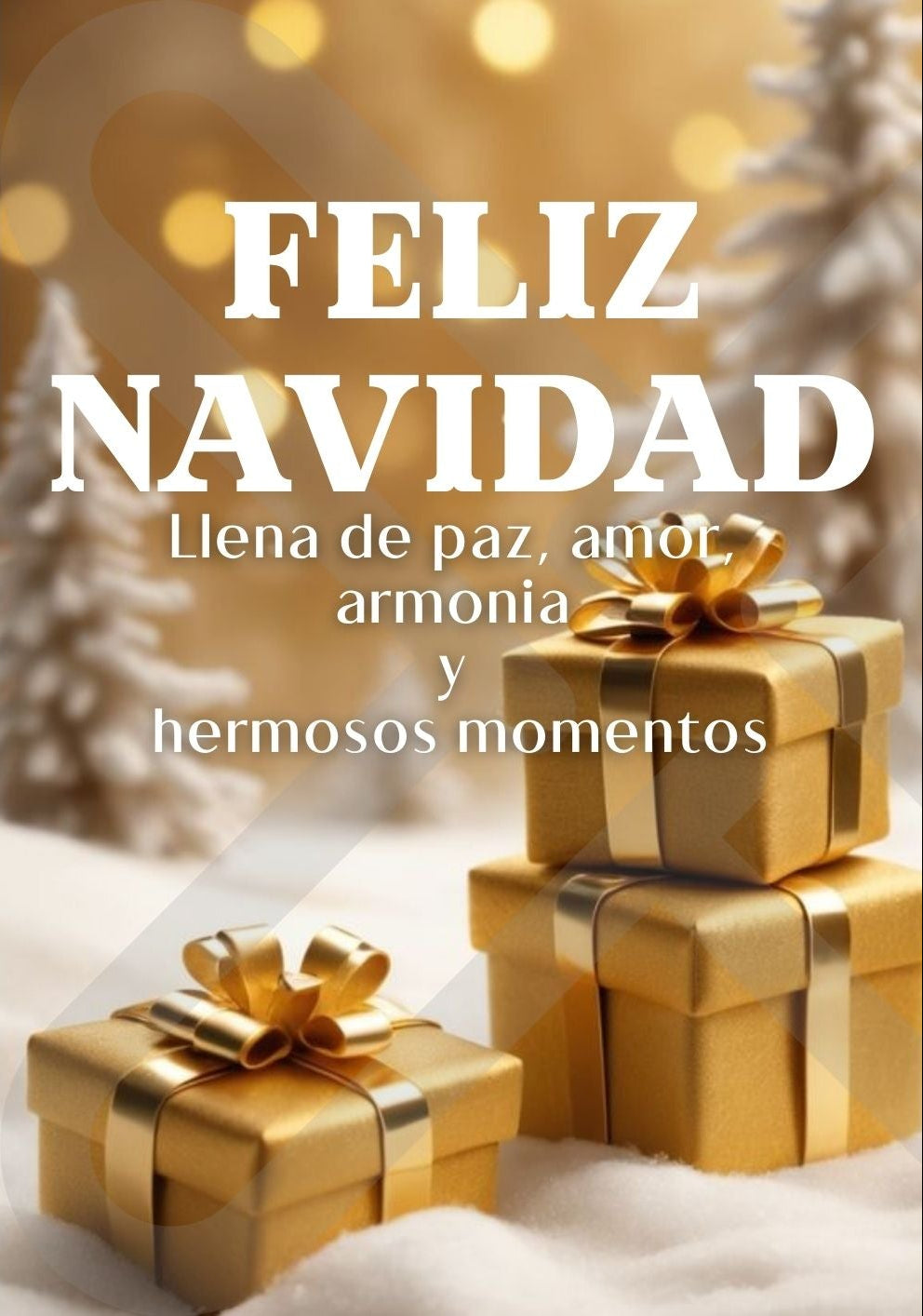 Tarjeta de Saludo Navidad paz armonía