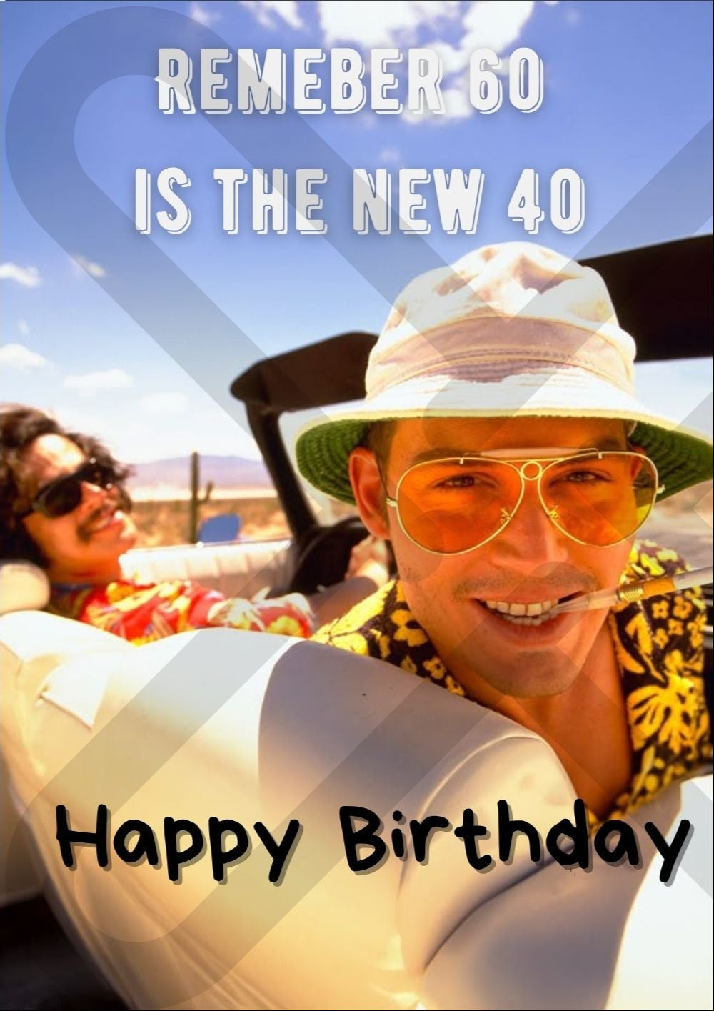 Tarjeta de Saludo Cumpleaños Tarjeta 60 es el Nuevo 40