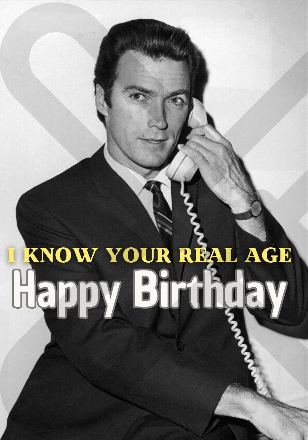 Tarjeta de Saludo Cumpleaños Edad Secreta