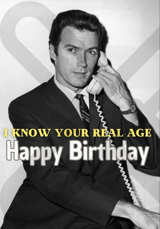 Tarjeta de Saludo Cumpleaños Edad Secreta