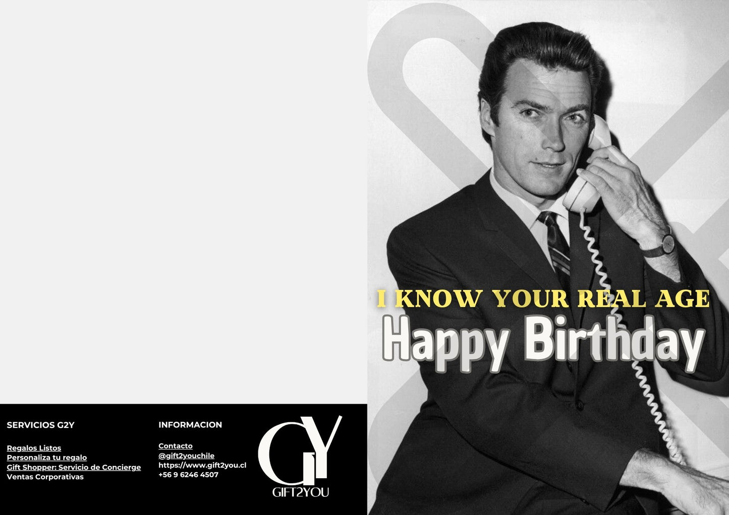 Tarjeta de Saludo Cumpleaños Edad Secreta