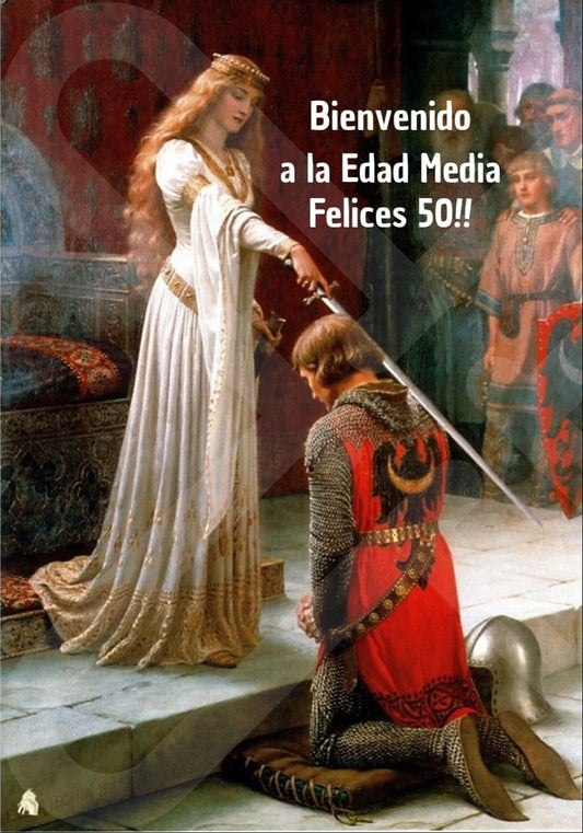 Tarjeta de Saludo Cumpleaños Edad Media 50