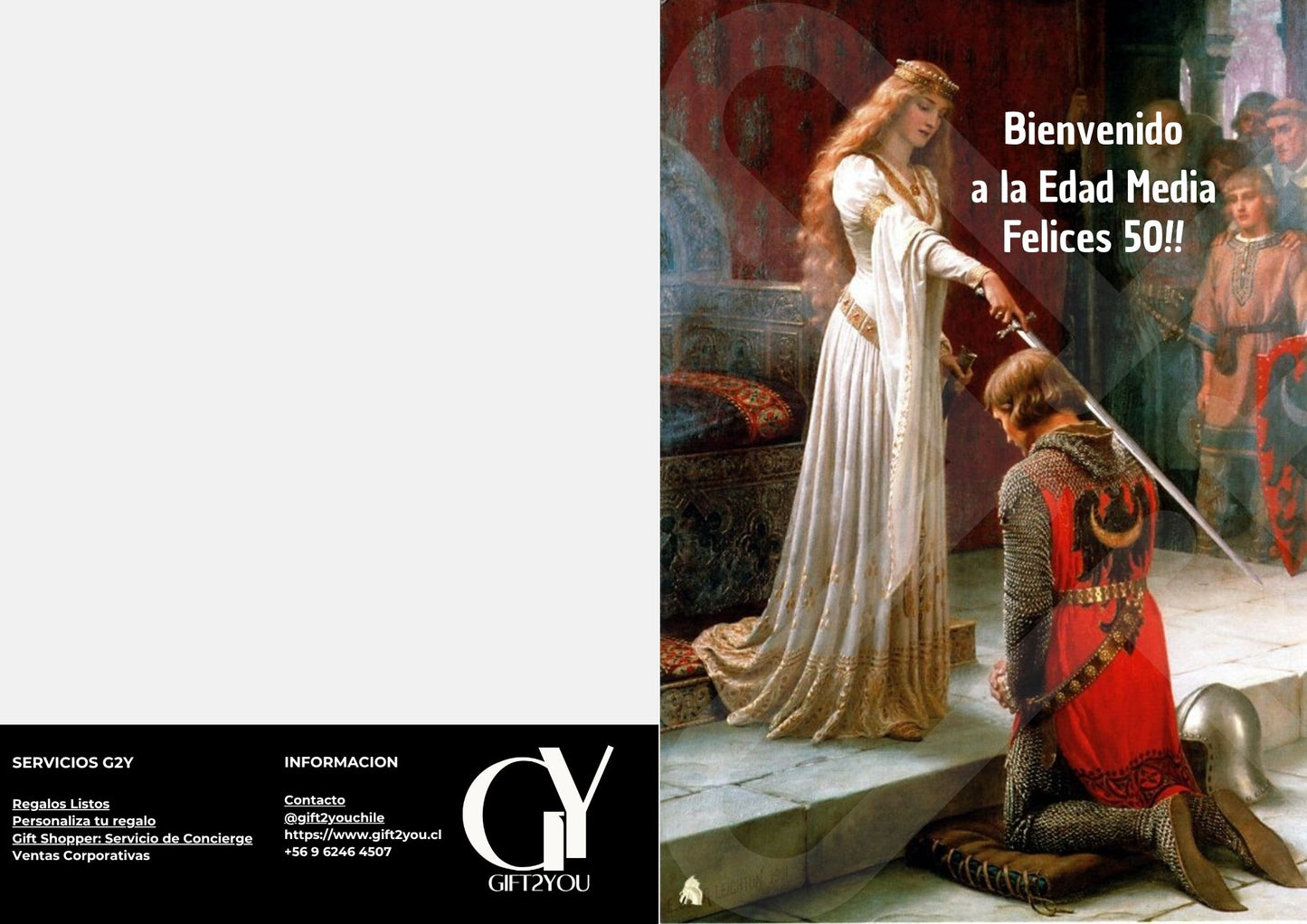 Tarjeta de Saludo Cumpleaños Edad Media 50