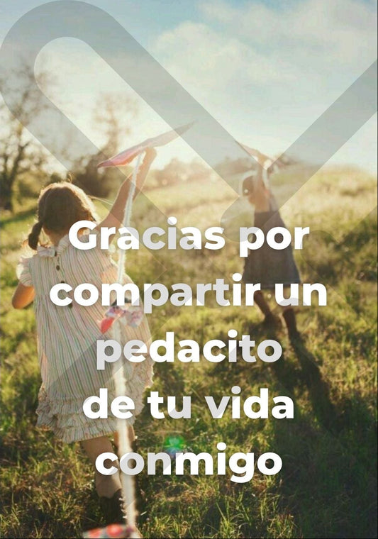 Tarjeta de Saludo Gracias por Compartir