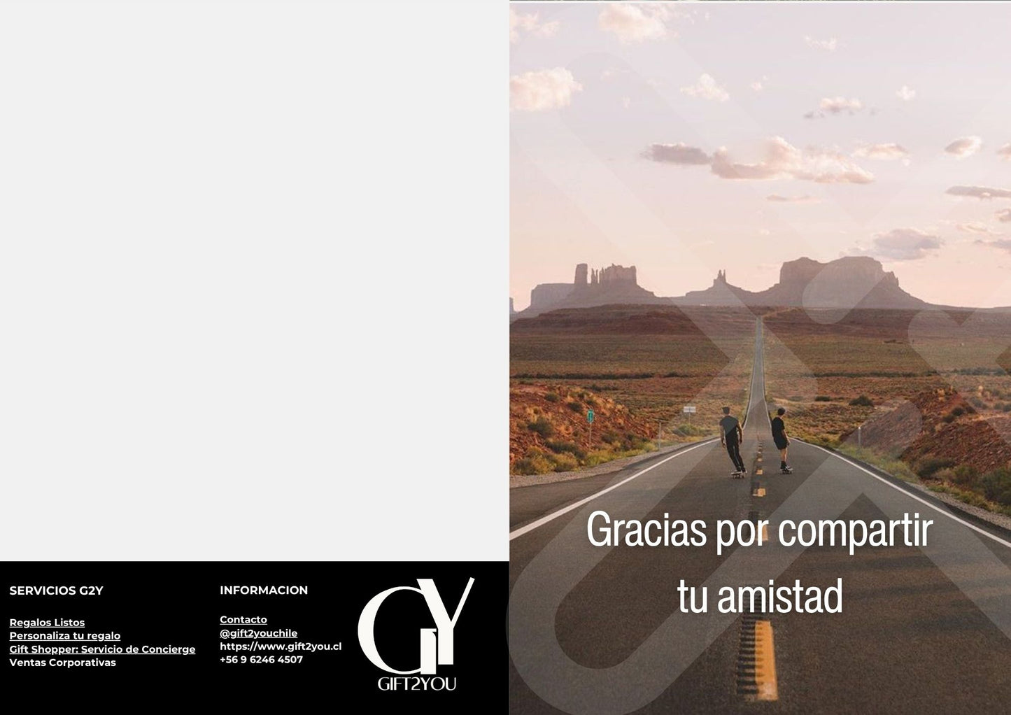 Tarjeta de Saludo Gracias Amistad