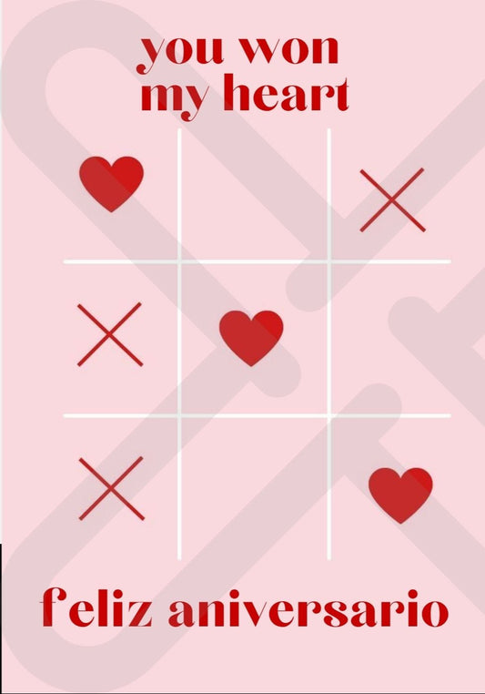 Tarjeta de Saludo You Won My Heart