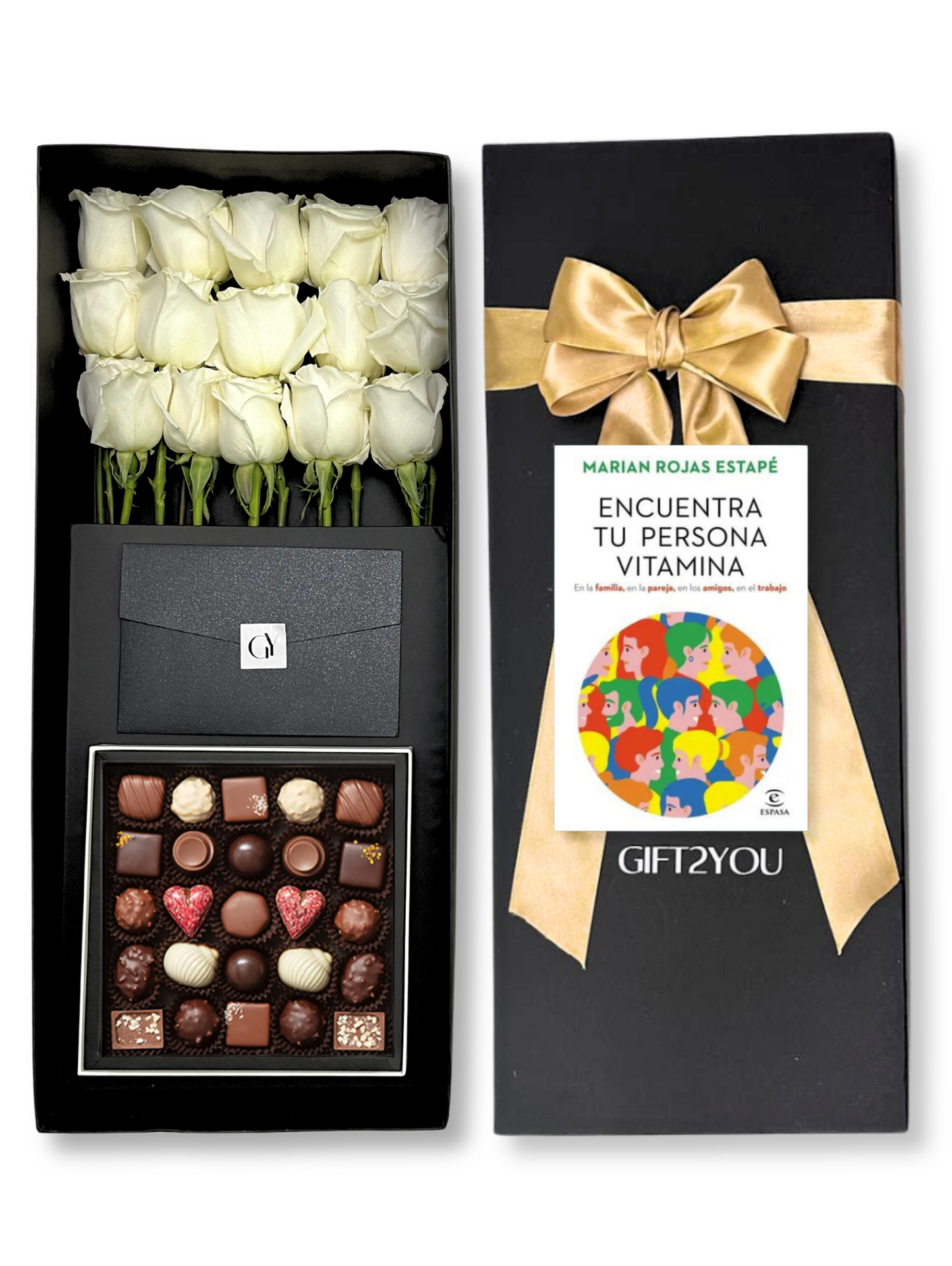 Libro 15 Rosas Caja 25 Bombones