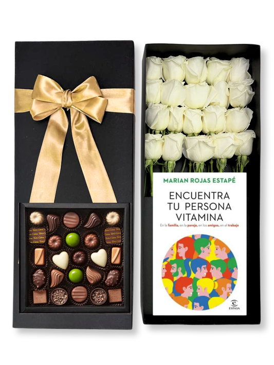 Libro 20 Rosas 25 Bombones